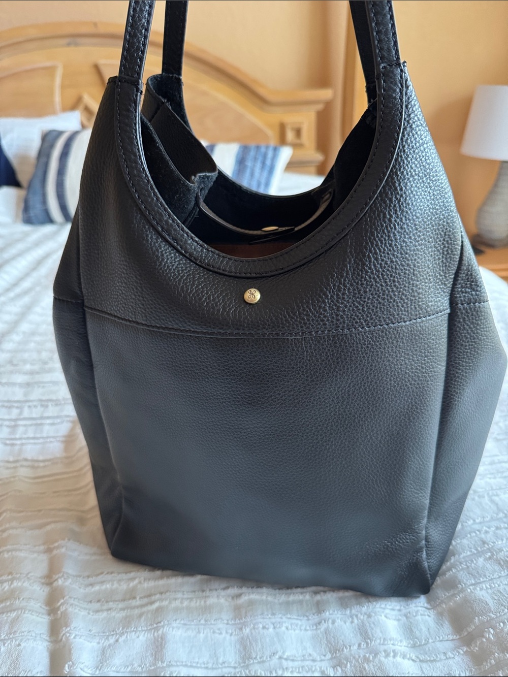 HOBO Black Pebbled Leather Shoulder Hobo